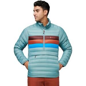 Cotopaxi Men's Teal, Brown, and Blue Puffer Jacket